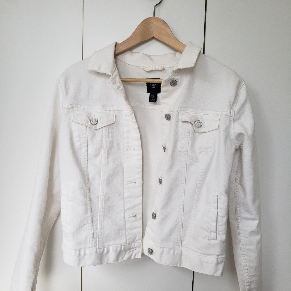 GAP Classic White Denim Jacket